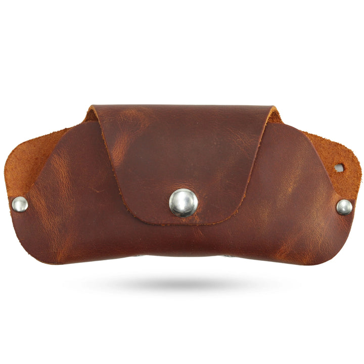 Leather Eyeglass Case — Camel