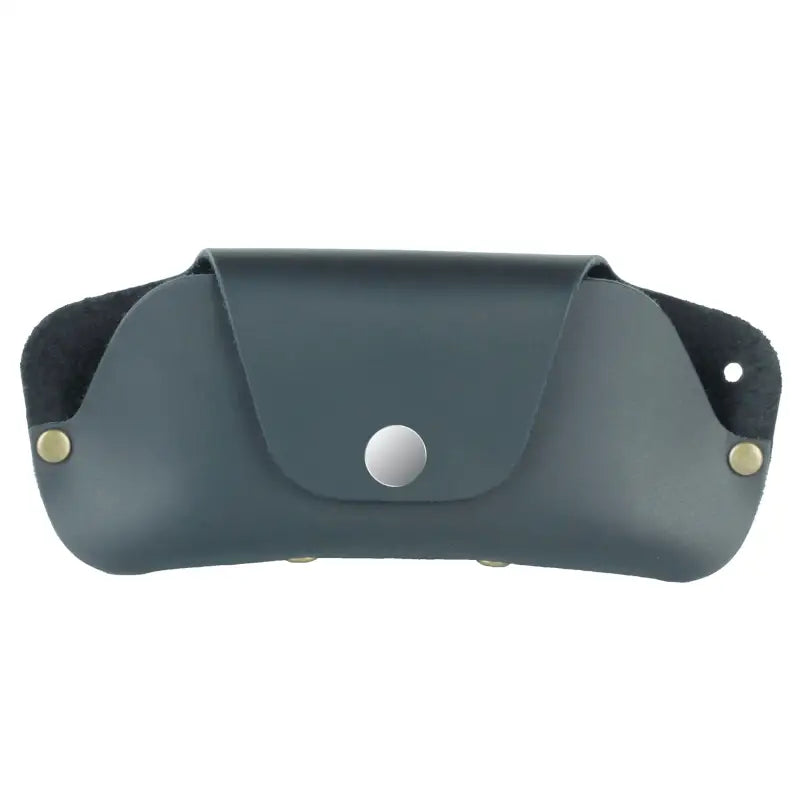 Gray leather sunglasses case from Premium Leather Eyeglass & Sunglasses Case collection