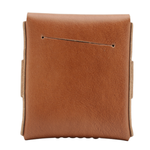 Brown leather pouch on a white background 