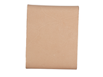 A square beige textured material sample, likely a leather or faux leather panel, shown against a plain white background. 