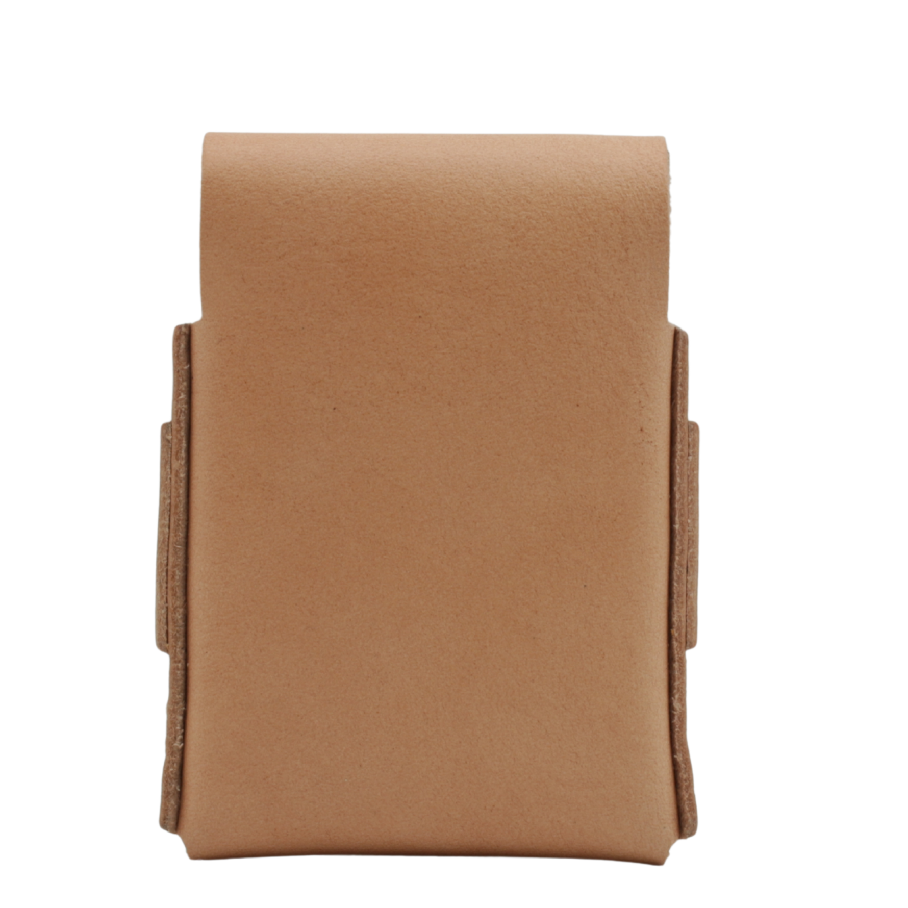 Brown leather wallet on a white background 