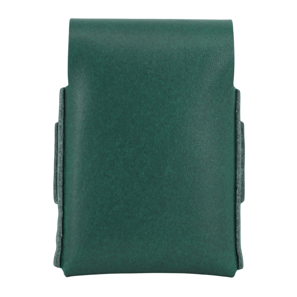 Green leather wallet on a white background 
