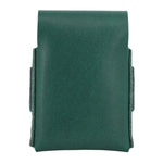 Green leather wallet on a white background 