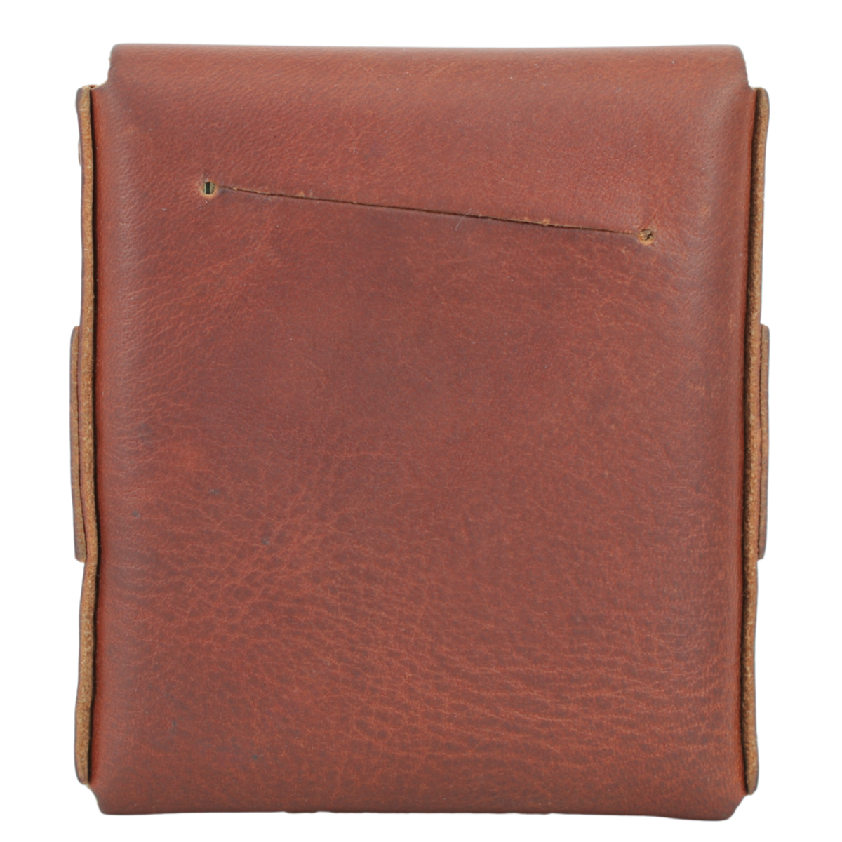 Brown leather case on a white background 