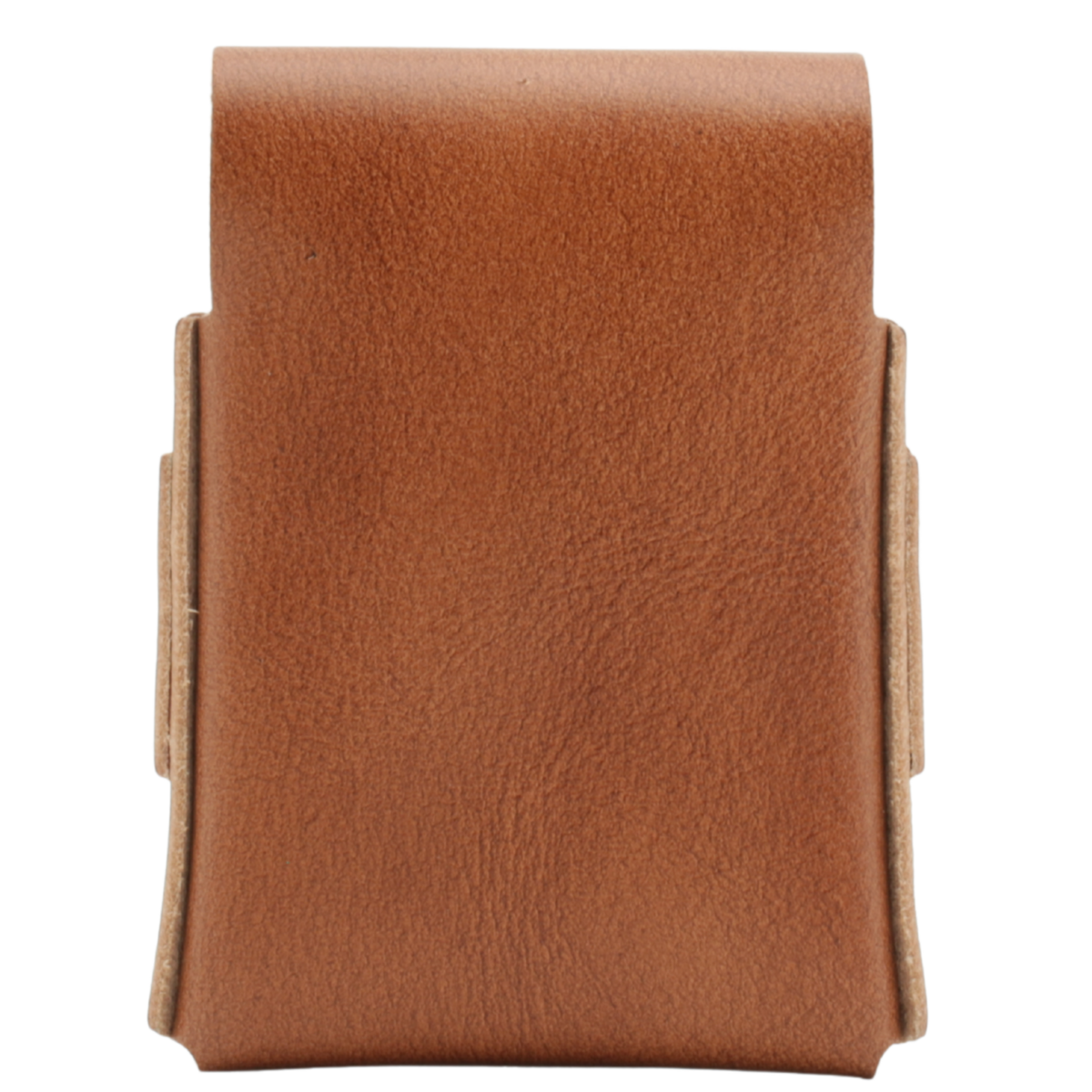Brown leather phone case on a white background 