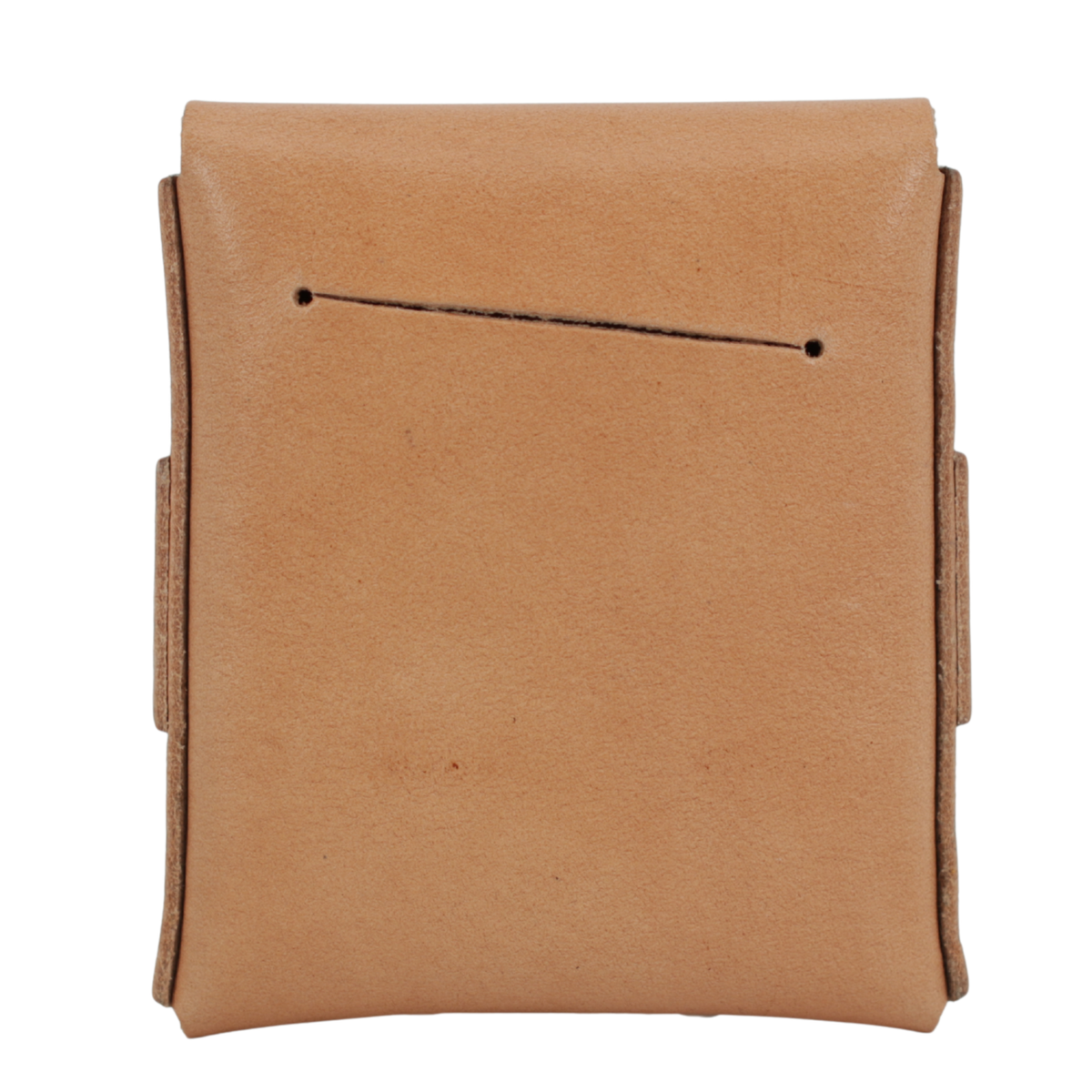 Brown leather pouch on a white background 