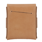 Brown leather pouch on a white background 