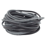 Black flat leather cord lace for leather crafts 