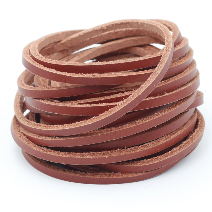Flat Leather Cord — Chestnut