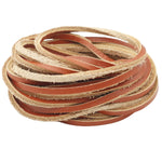 Tan flat leather cord lace for leather crafts 