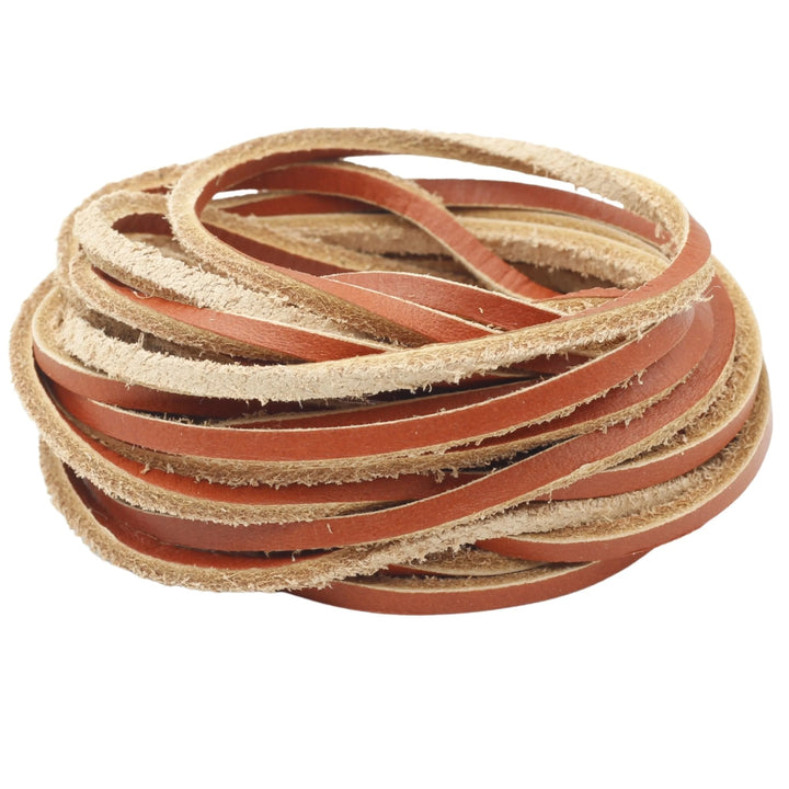 Flat Leather Cord — Tan