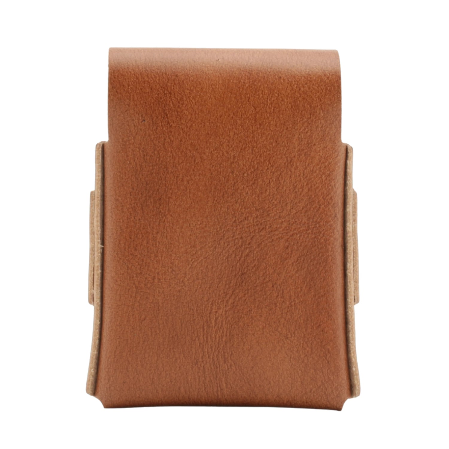 Brown leather wallet on a white background