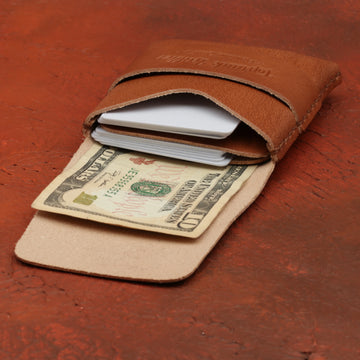 Slade Classic bifold wallet in brown vegetable-tanned leather, alternate view 