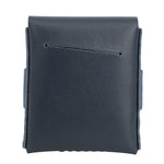 Black leather pouch on a white background 