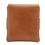 Brown leather pouch on a white background 