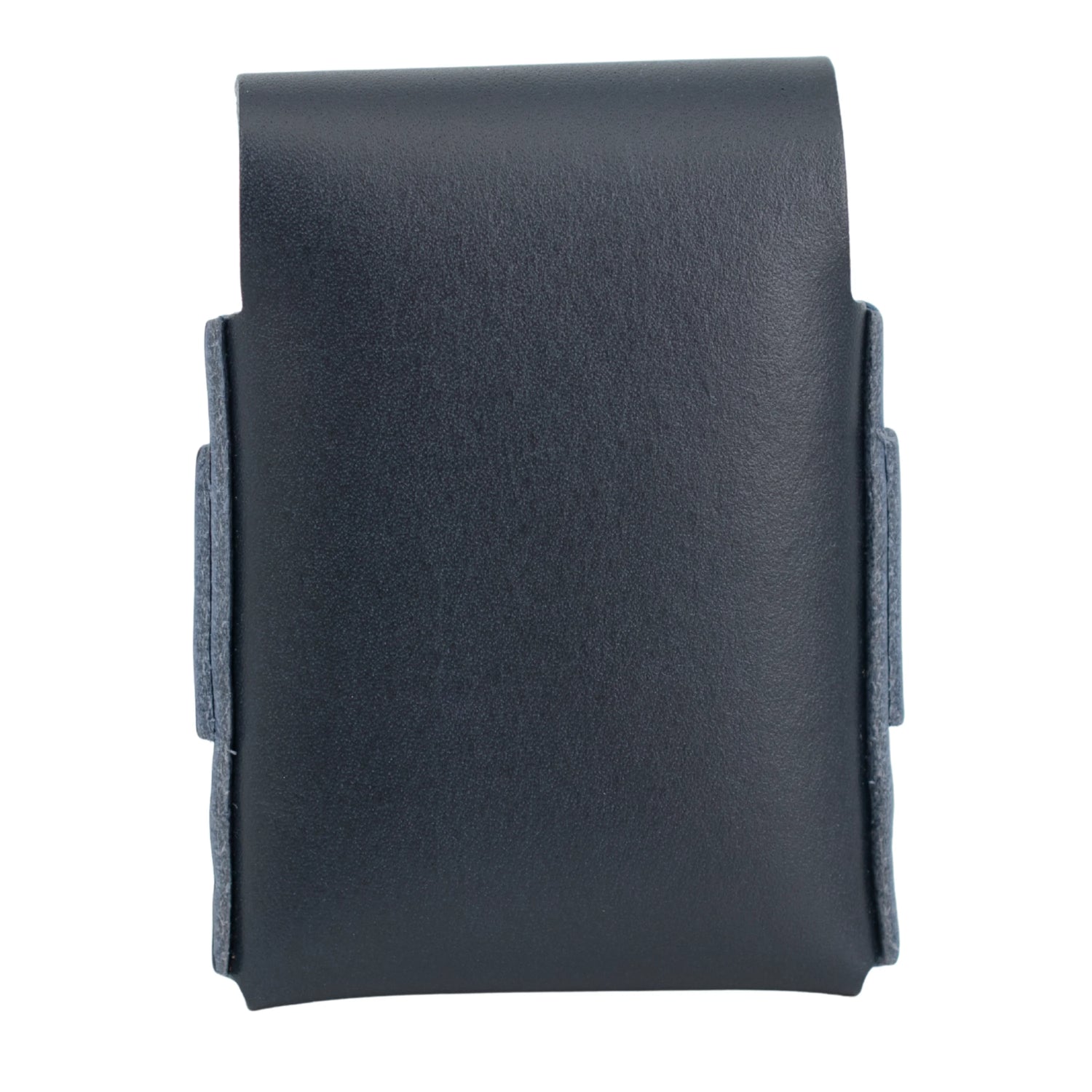 Black leather wallet on a white background