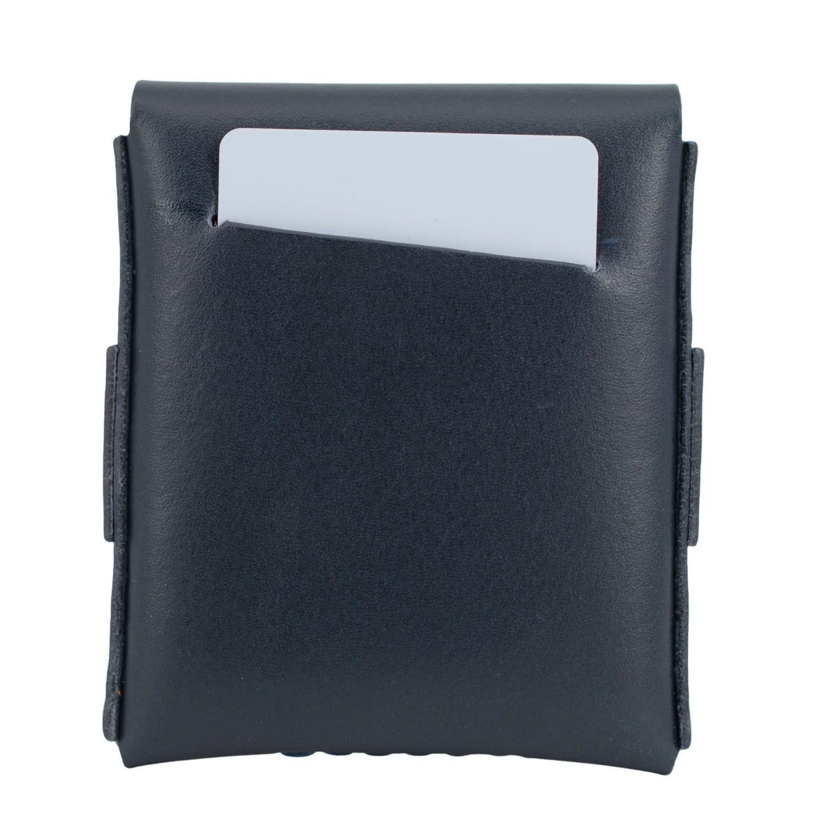 Slade Classic navy blue leather wallet detail 