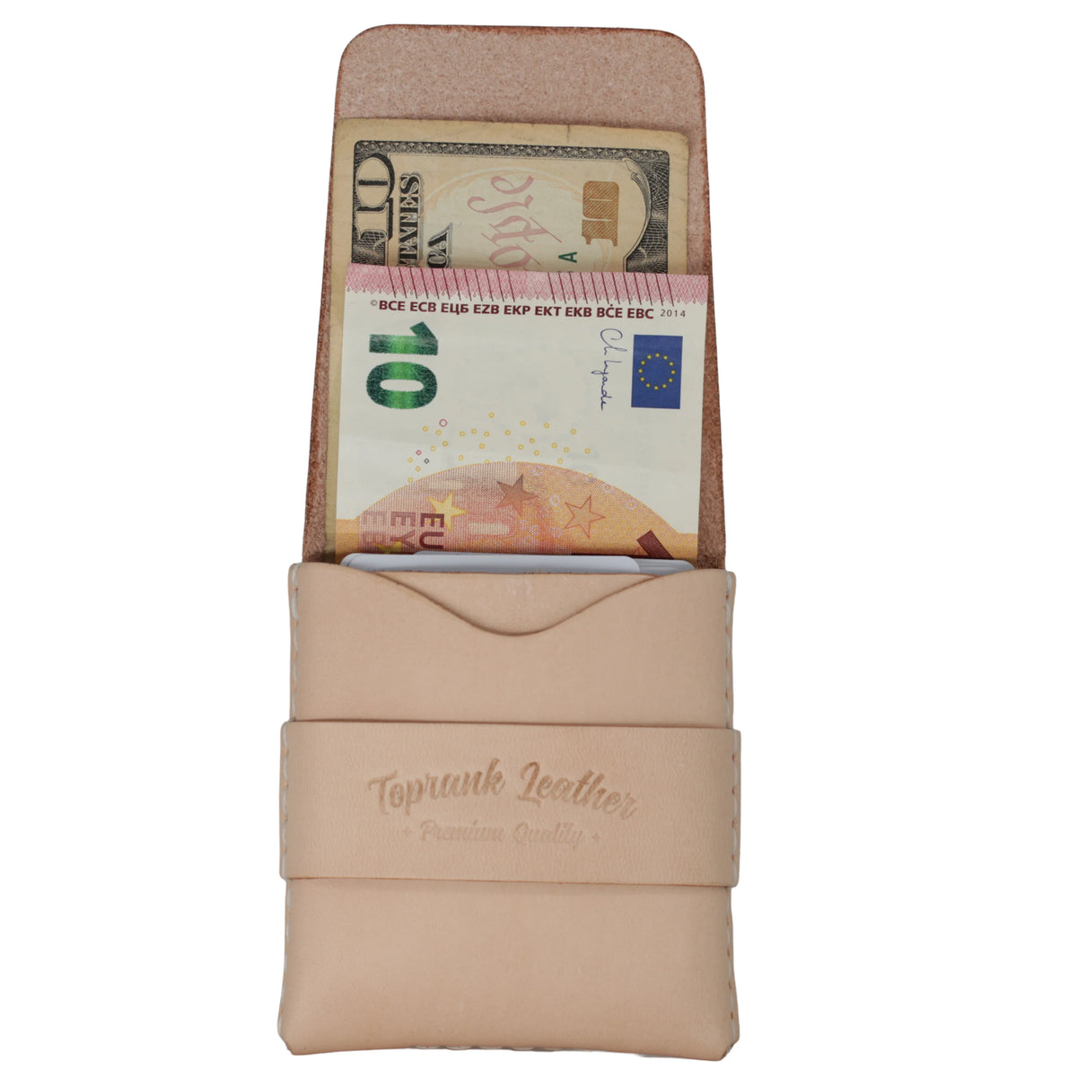 Slade Classic natural tan handmade leather wallet 