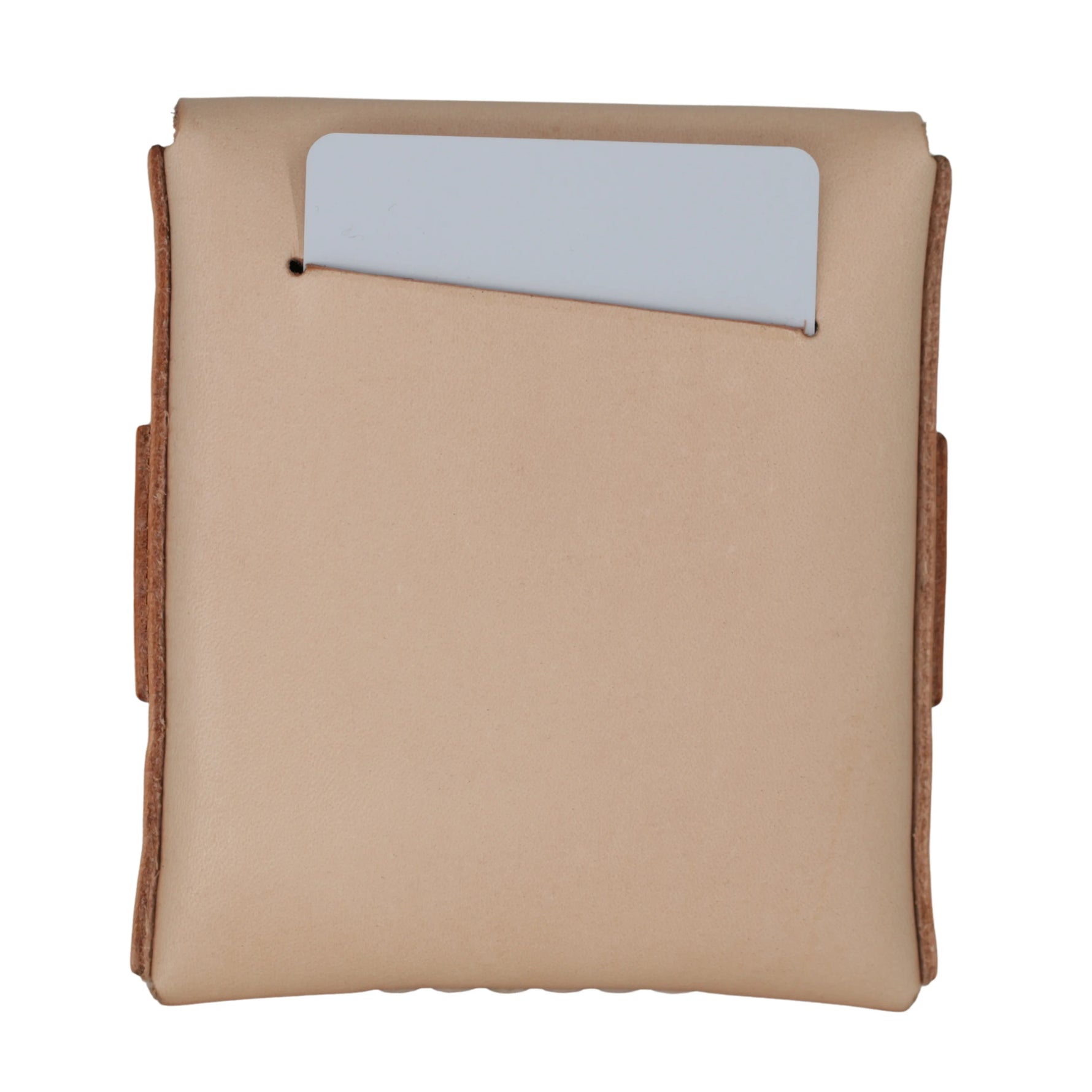 Slade Classic natural full grain leather wallet detail 