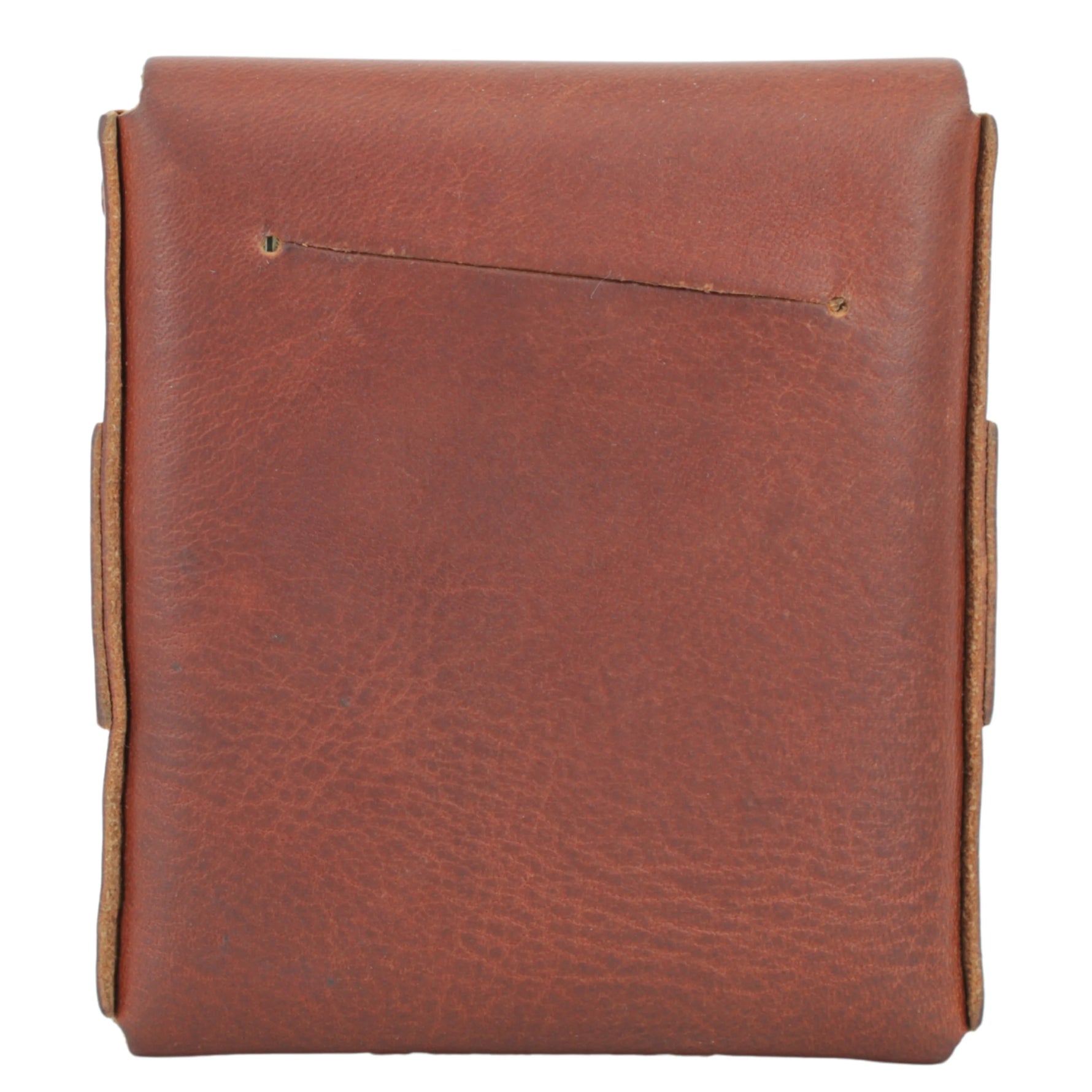 Slade Classic saddle brown vegetable-tanned leather wallet on a white background 