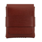 Slade Classic cognac handmade leather bifold wallet on a white background 