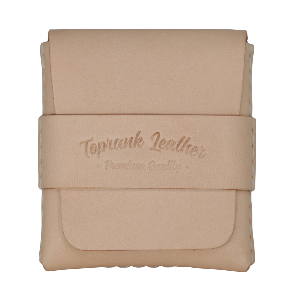 Slade Classic natural undyed vegetable-tanned leather wallet on a white background 