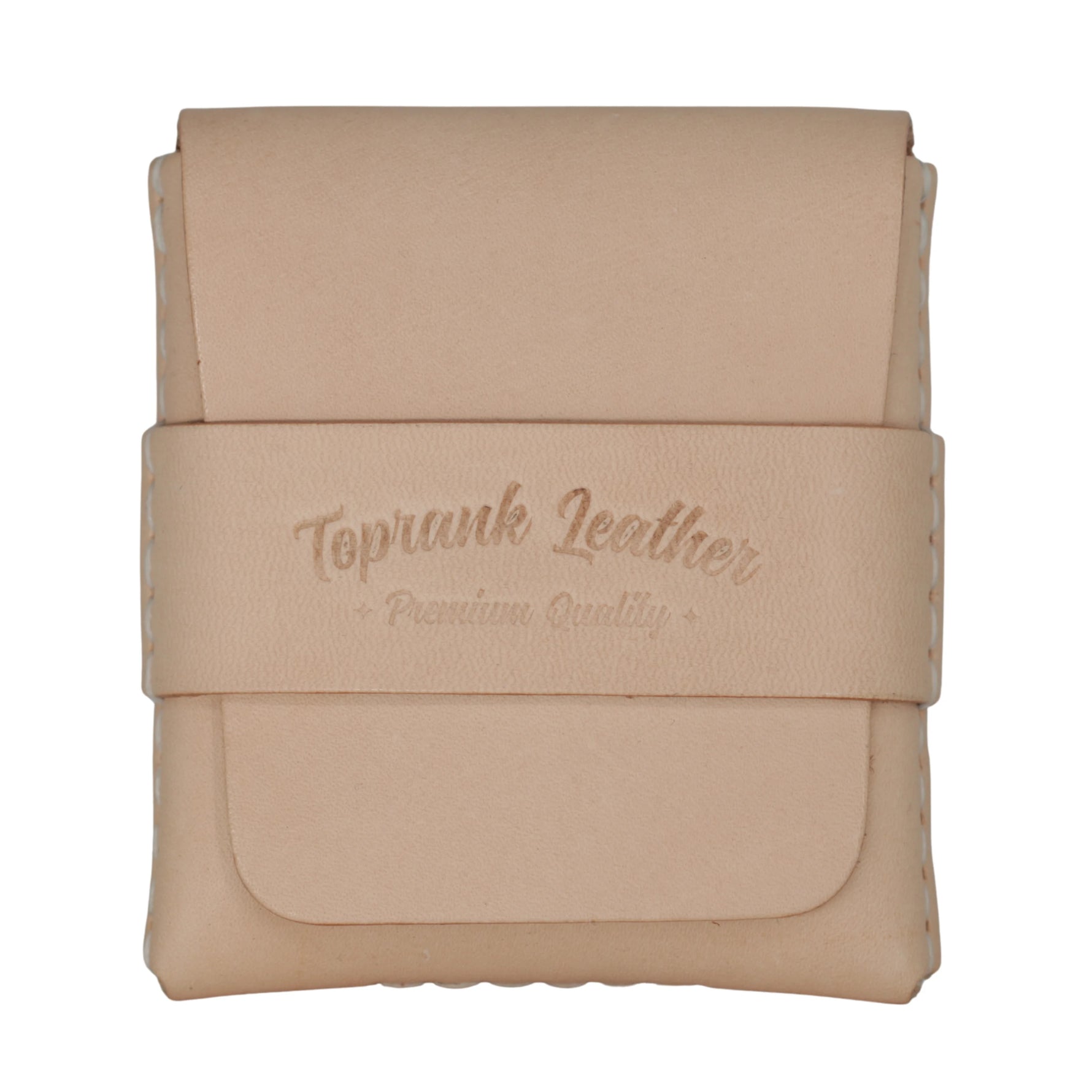 Slade Classic natural undyed vegetable-tanned leather wallet on a white background 