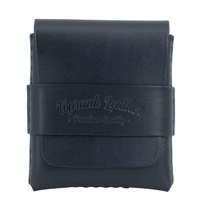 Slade Classic Leather Wallet — Navy Blue