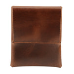 Brown leather pouch on a white background 