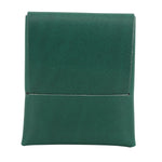 Green leather wallet on a white background 