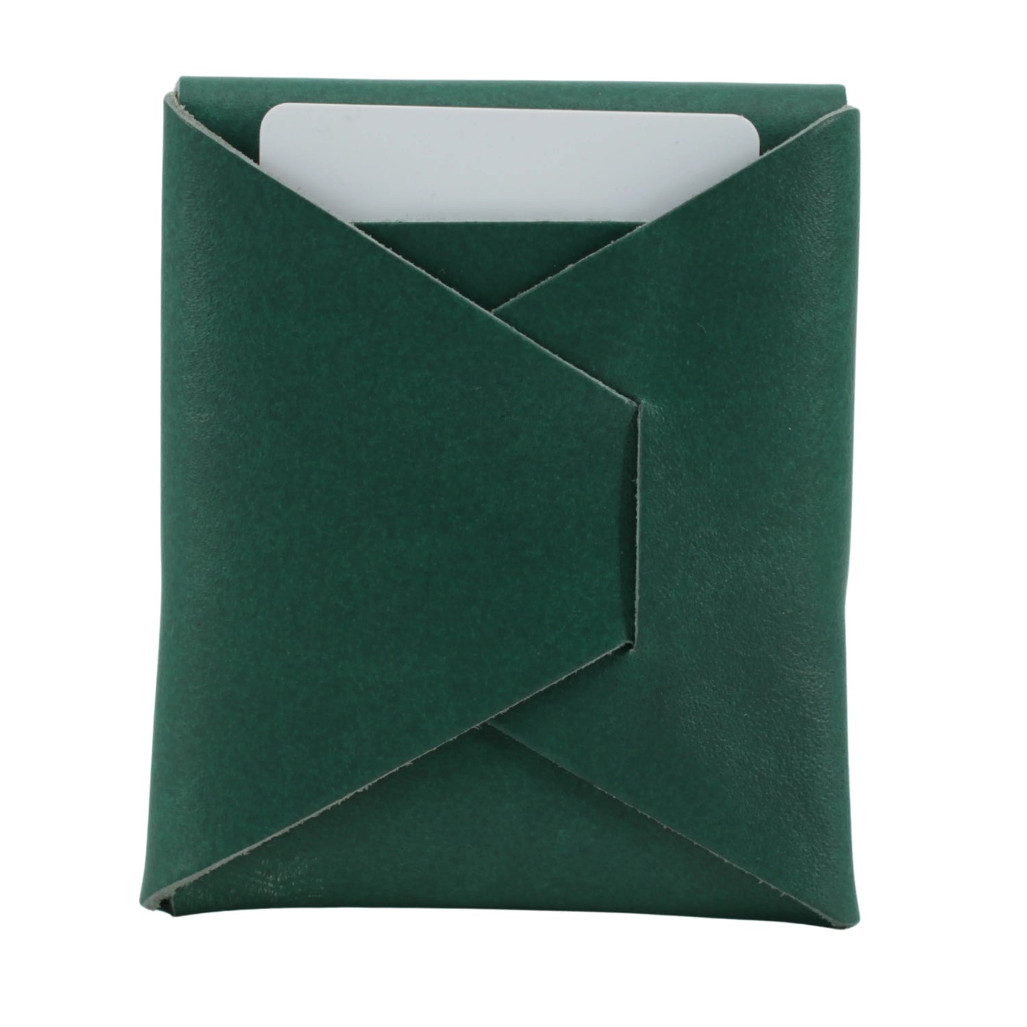 Green envelope-shaped case on a white background