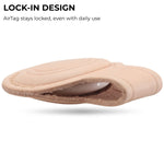 Beige insole with AirTag holder on a white background 