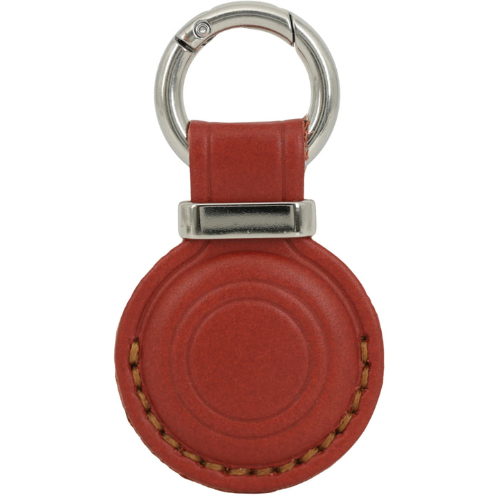 Leather AirTag Holder Keychain v3.0 — Chestnut