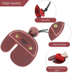 Maroon leather archery finger tab for comfortable archery shooting tab and equipment 