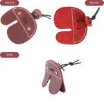Red leather archery finger tab for comfortable archery shooting tab and equipment 