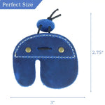 Blue leather archery finger tab for comfortable archery shooting tab and equipment 