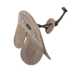 Brown leather archery finger tab with adjustable cord, ideal archery shooting tab equipment 