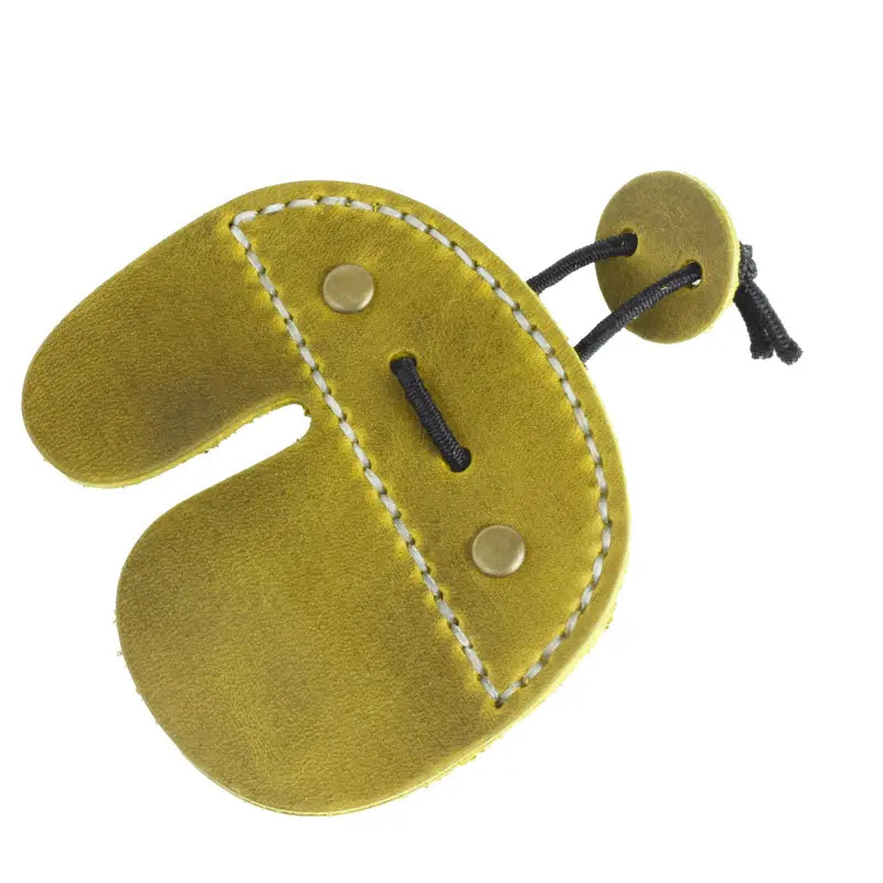 Olive-green leather archery finger tab for archery shooting tab and archery equipment 