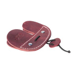 Maroon leather archery finger tab for archery shooting tab and archery equipment 