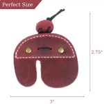Red leather archery finger tab for comfortable archery shooting tab and archery equipment 
