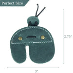 Green leather archery finger tab for comfortable archery shooting tab and archery equipment 