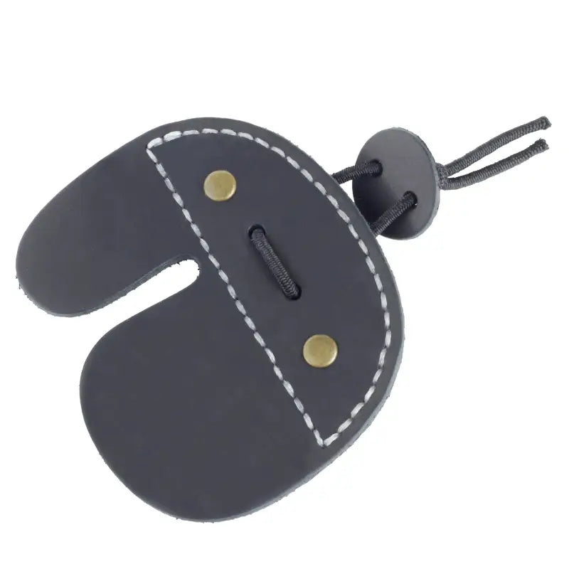 Black leather archery finger tab for comfortable archery shooting tab and archery equipment 