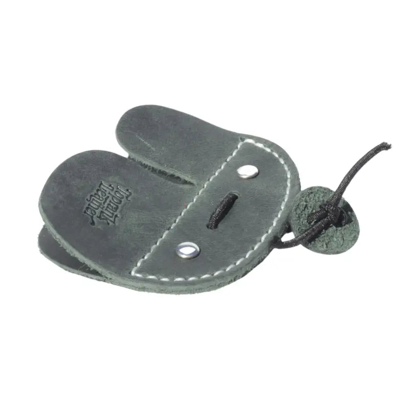 Gray leather archery finger tab for comfortable archery shooting tab and archery equipment 
