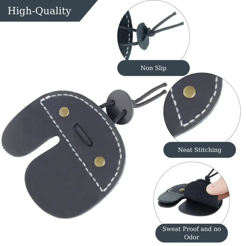 Leather Archery Finger Tab with adjustable strap, perfect archery shooting tab gear 