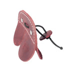 Burgundy leather archery finger tab for precise archery shooting tab and archery equipment 