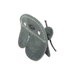 Gray leather archery finger tab for comfortable archery shooting tab and archery equipment 