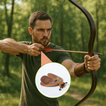 Leather archery finger tab for comfortable archery shooting tab and archery equipment 