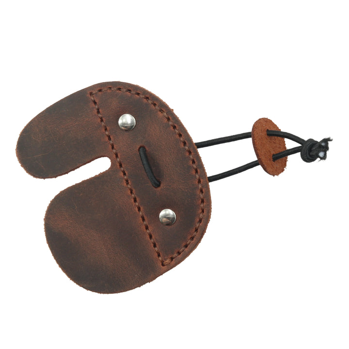Leather Archery Finger Tab — Tan