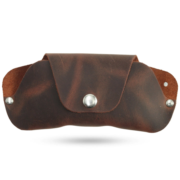 Tan genuine leather eyeglass case, ready to ship #Tan