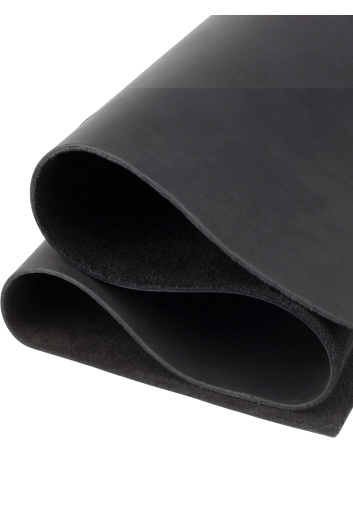 Black Crazy Horse full grain leather sheet, 6 x 12 inch piece for crafting #black